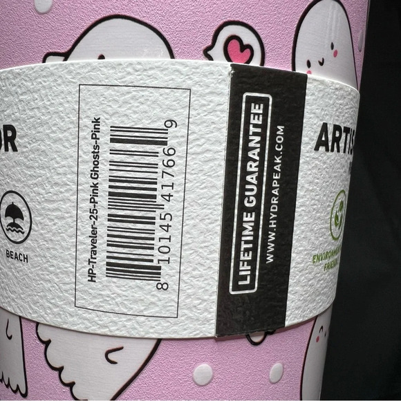 HydraPeak 2024 Halloween Pink Blushing Ghost w/ Flower & Heart Stainless Tumbler - Picture 10 of 13